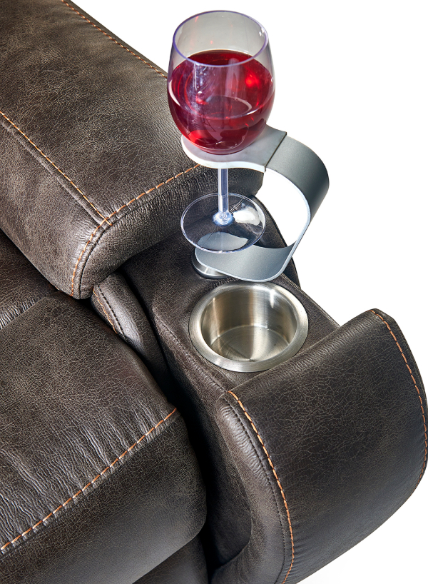 Sedona Recliner (UC-478) by UltraComfort, featuring plush cushioning, 4-Zone Comfort Zone Positioning, built-in cup holder, wireless charger, and adjustable headrest for ultimate relaxation.