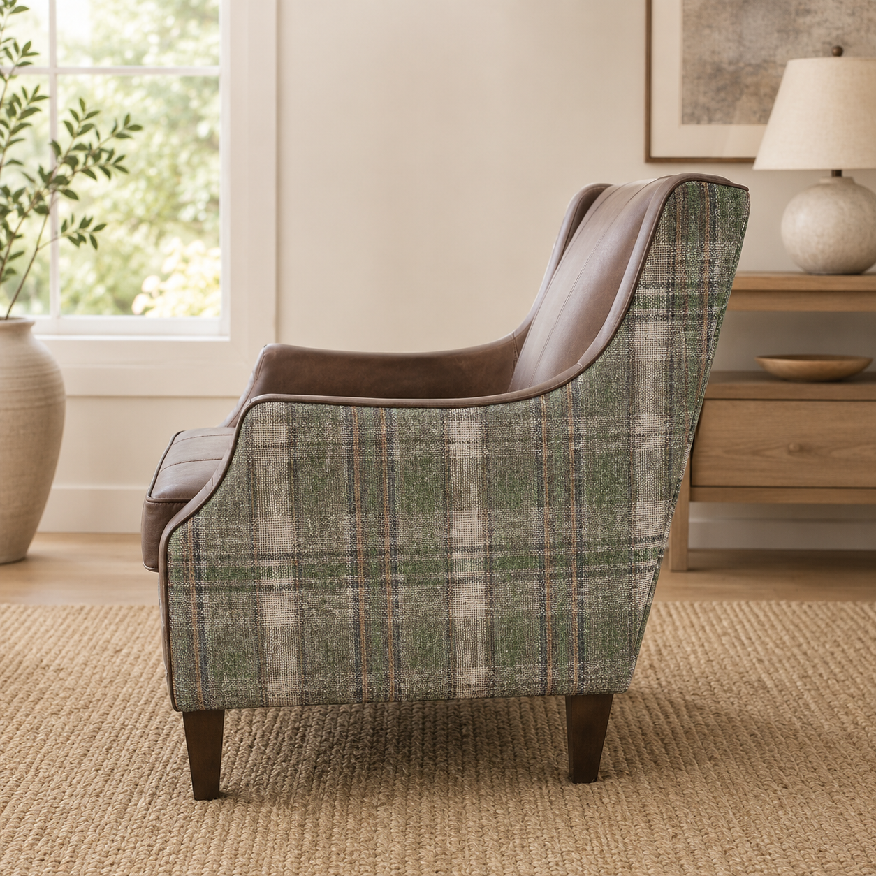 Field and Stream Two Tone Leather Chair - Image 3