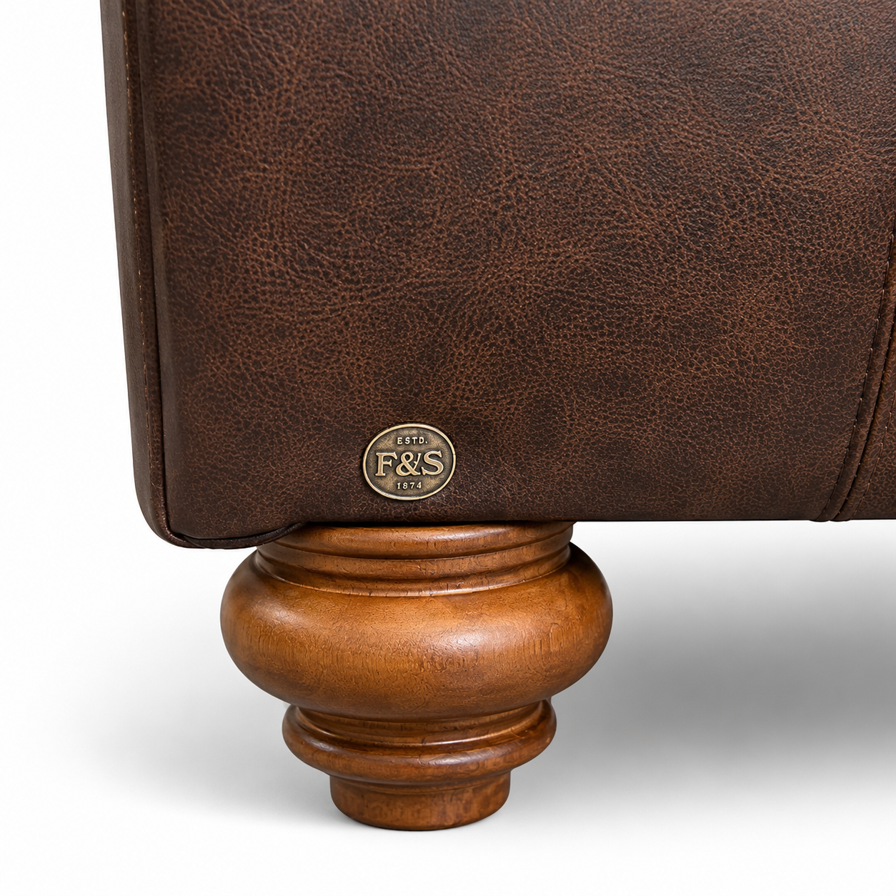 Field and Stream Leather Couch - Image 3