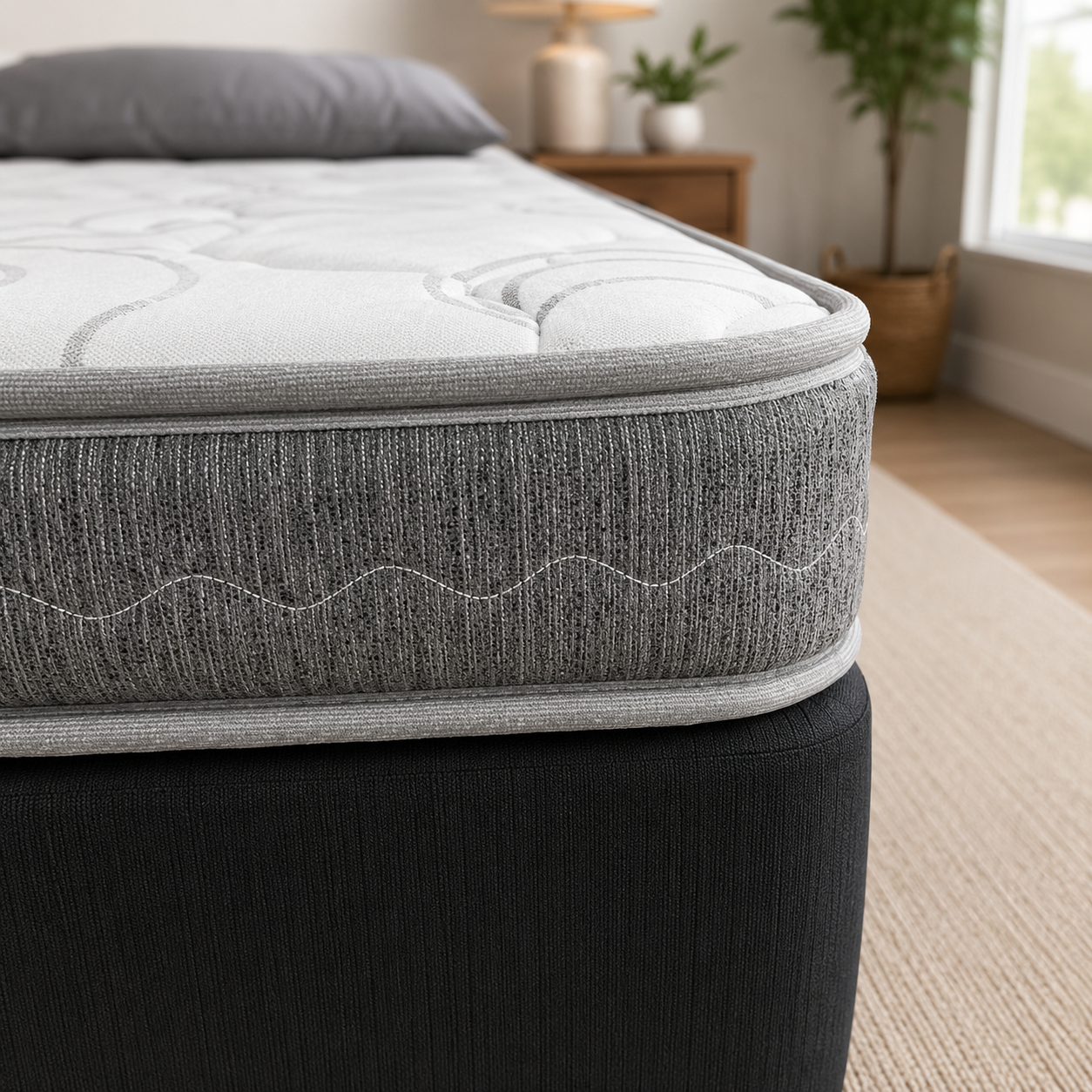 Spring Air Sleepmate mattress featuring a quilted cooling sleep surface with supportive high-density foam construction.