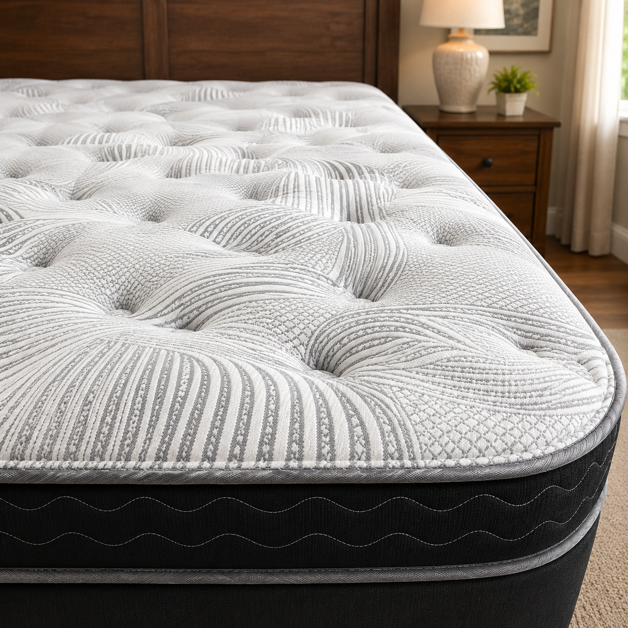 Spring Air Ivy Pillowtop mattress with cooling foam and edge-to-edge independent coil support.