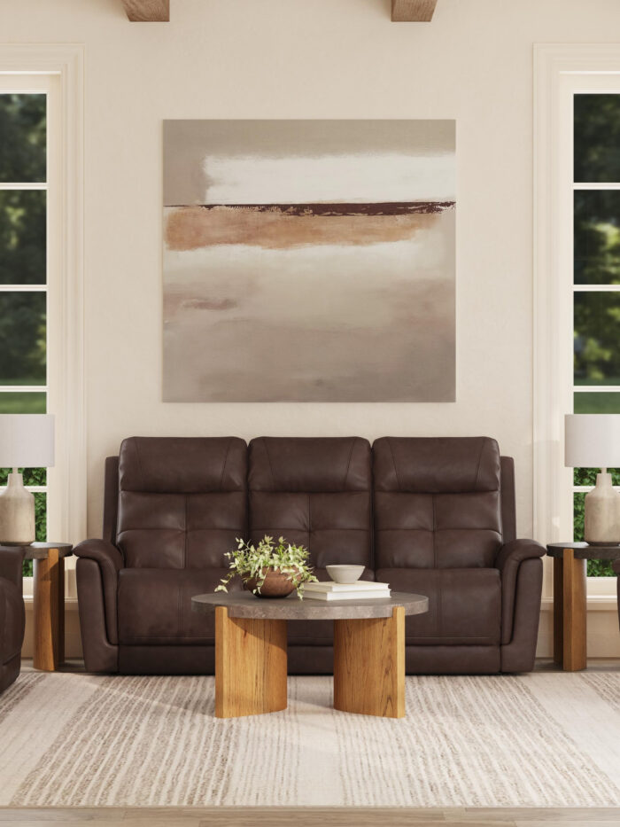 Flexsteel Ranger power reclining sofa in living room setting